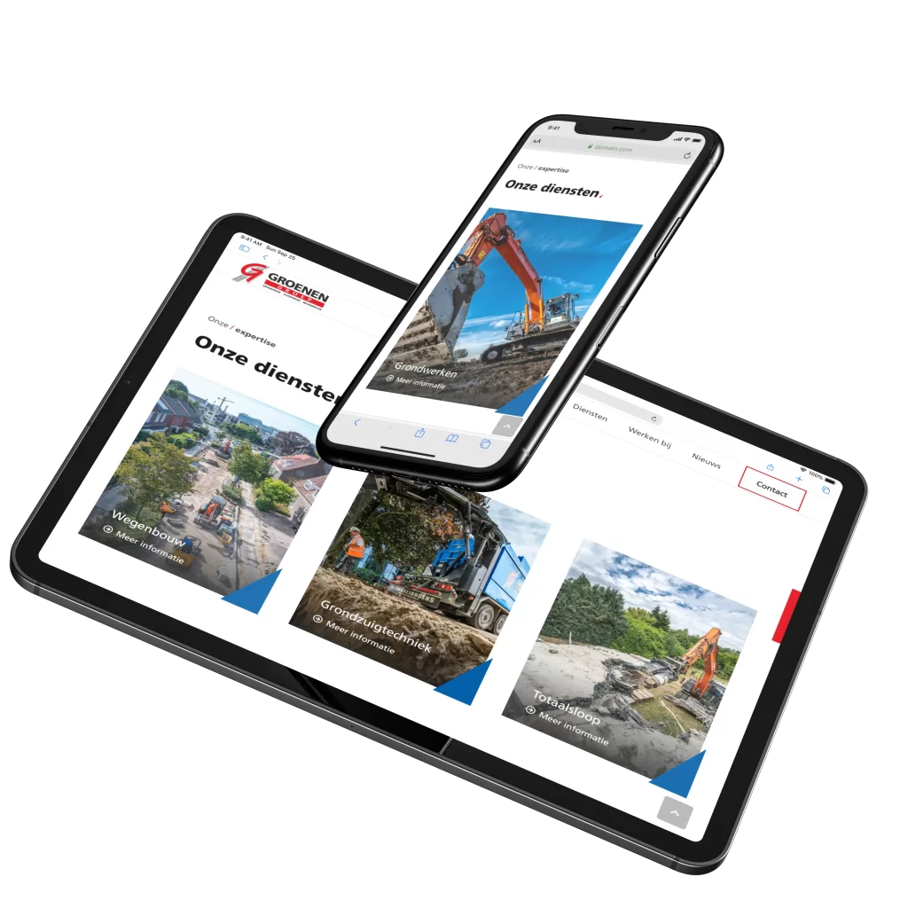 groenen zwevende ipad telefoon