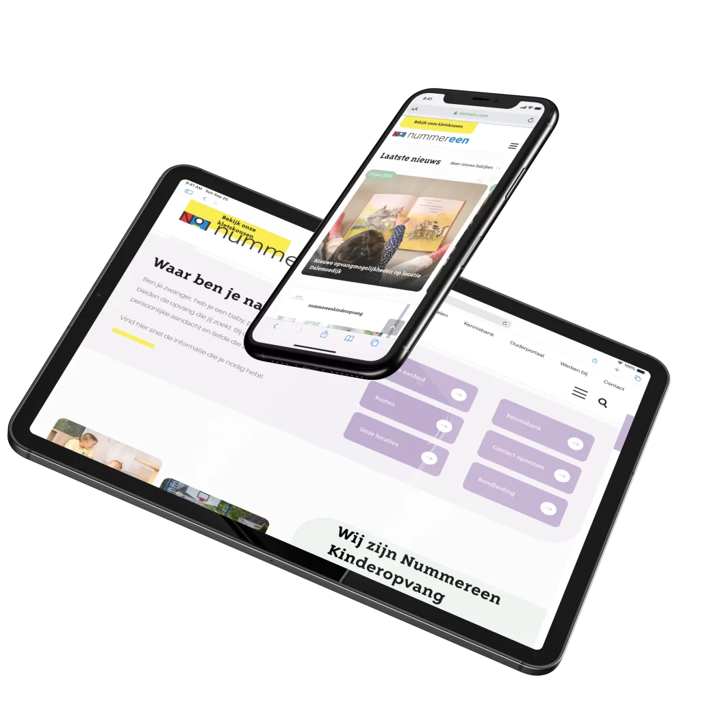 nummereen zwevende ipad en telefoon
