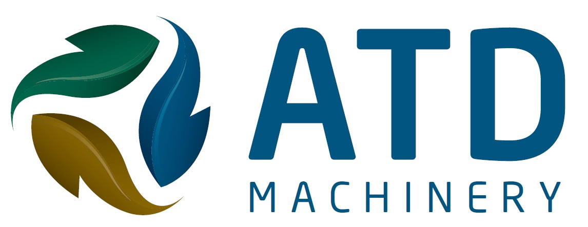 ATD Machinery logo met gekleurde bladeren