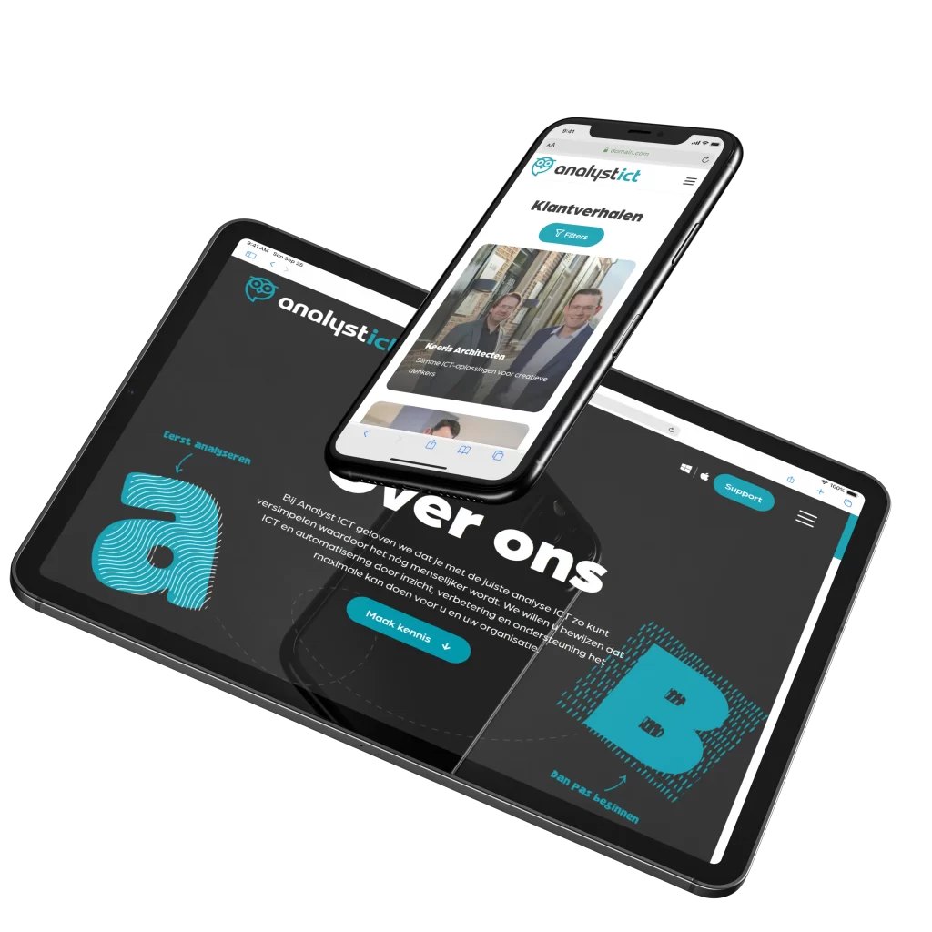 analyst zwevende ipad telefoon