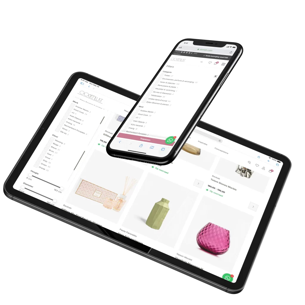 ooglust zwevende laptop en telefoon